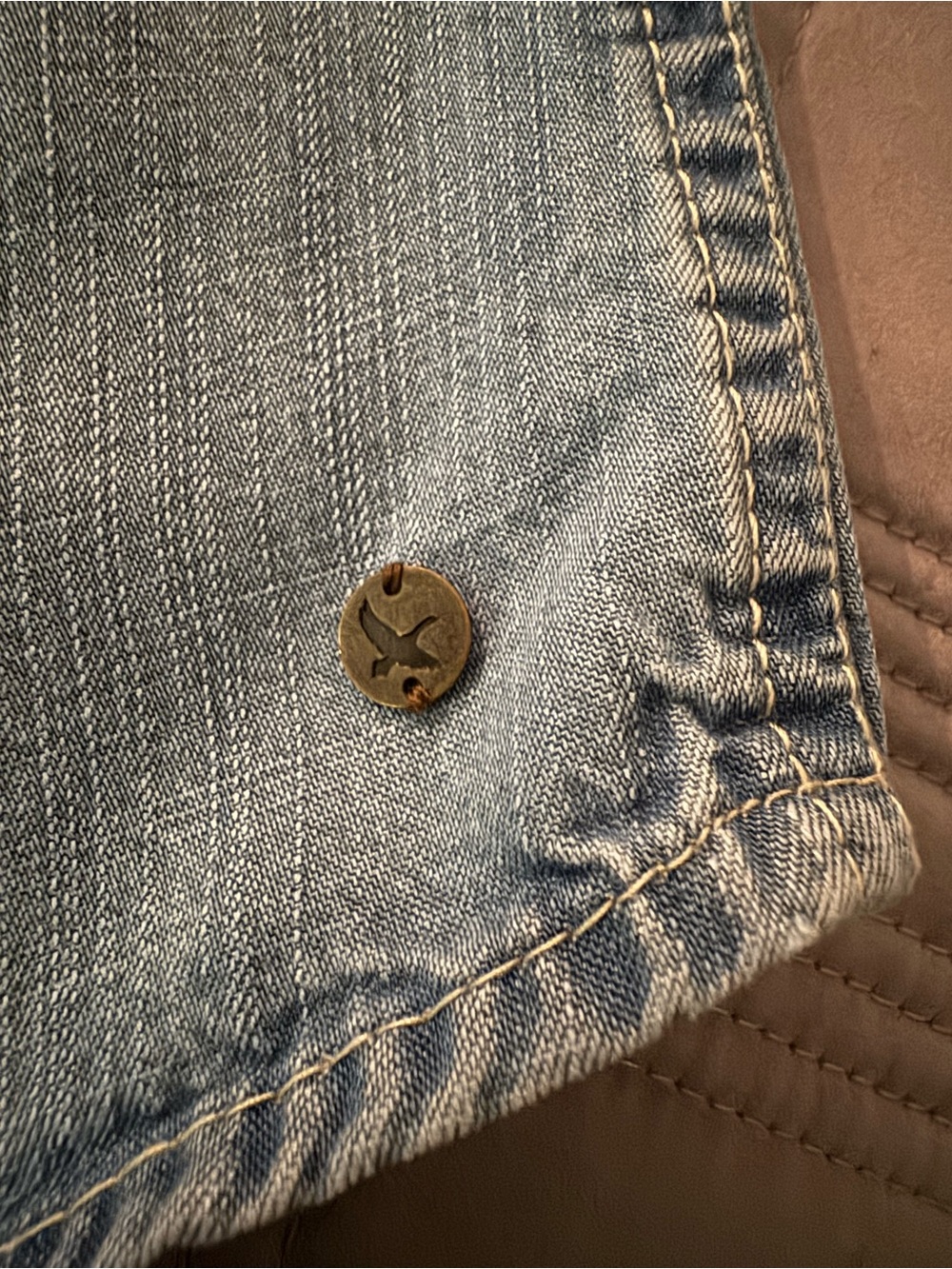 Eddie Bauer Sleeveless Button-Front Denim Shirt - Blue Medium - Picture 10 of 16